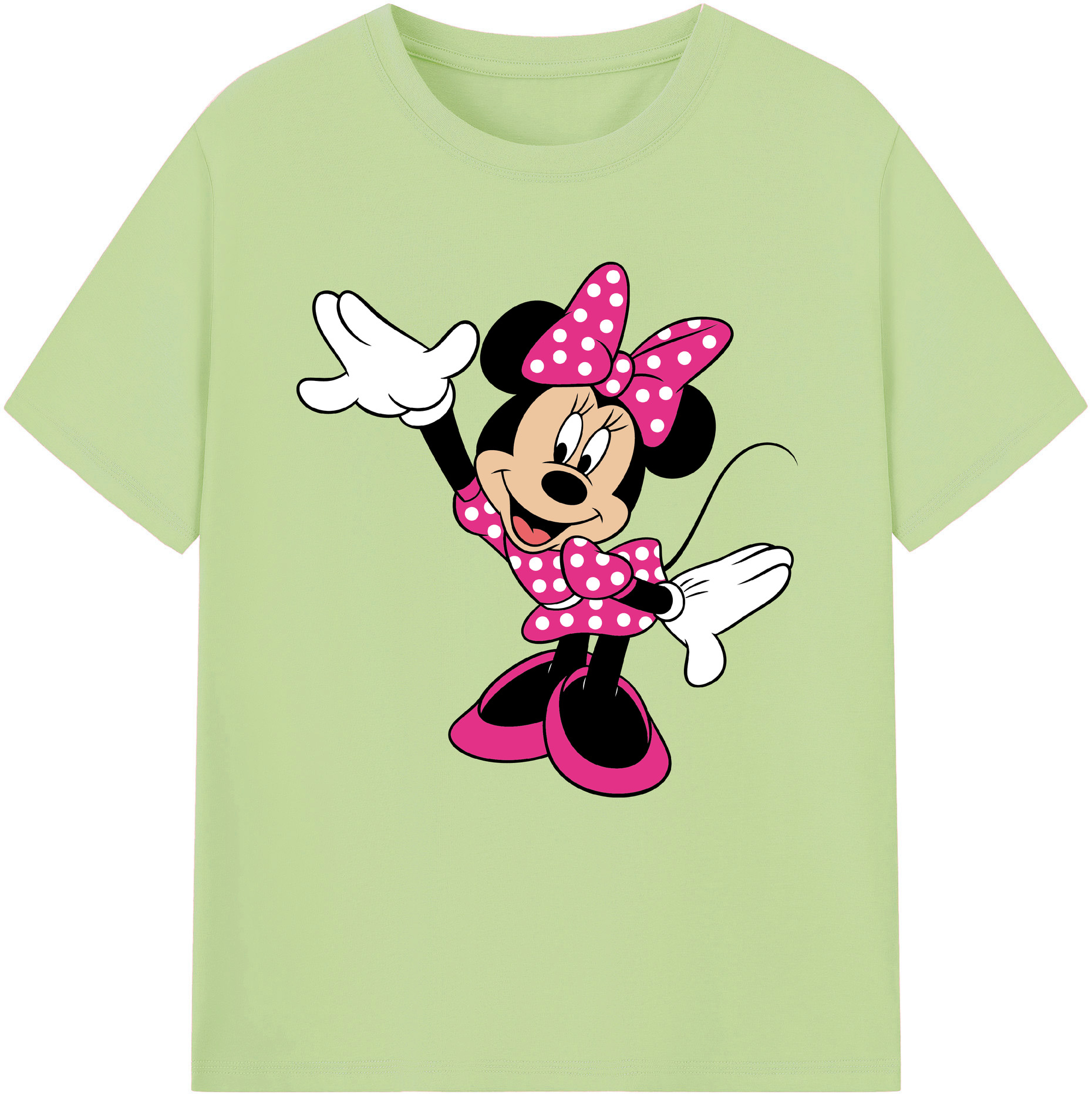（画像用） ミッキーマウス Mickey Mouse 綿100％半袖Tシャツ（フロントプリント）